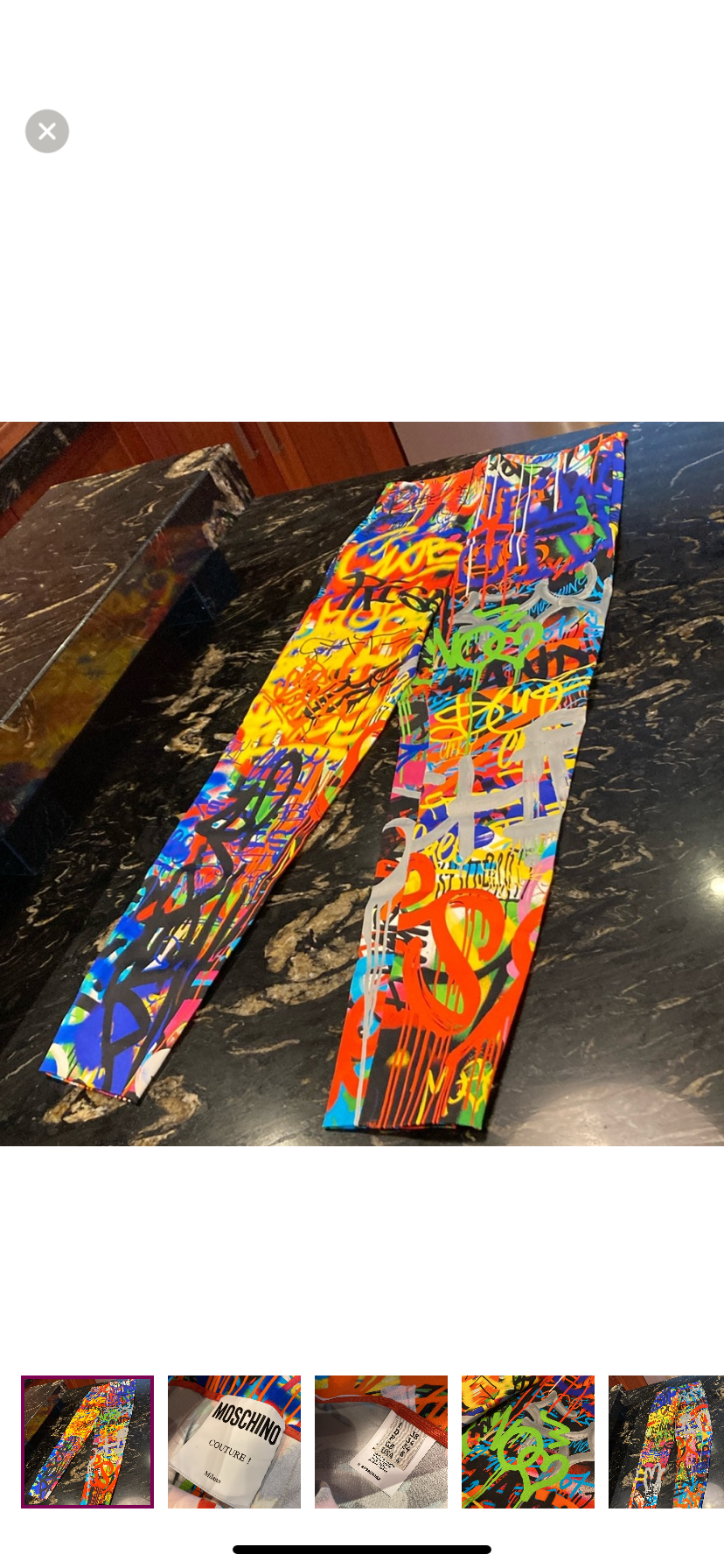 Moschino Couture Graffiti Pants