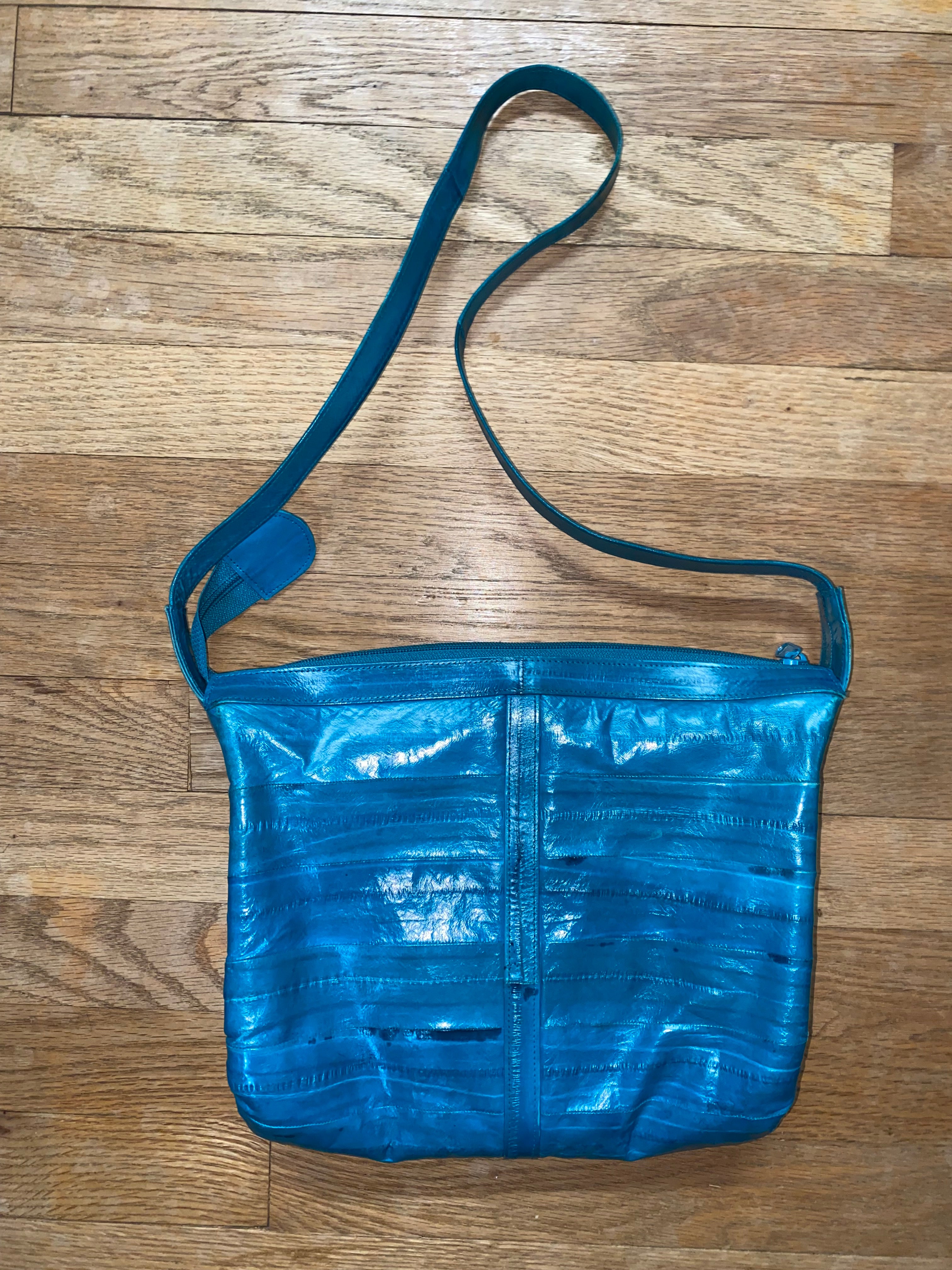 Vintage Electric Blue Eel Purse