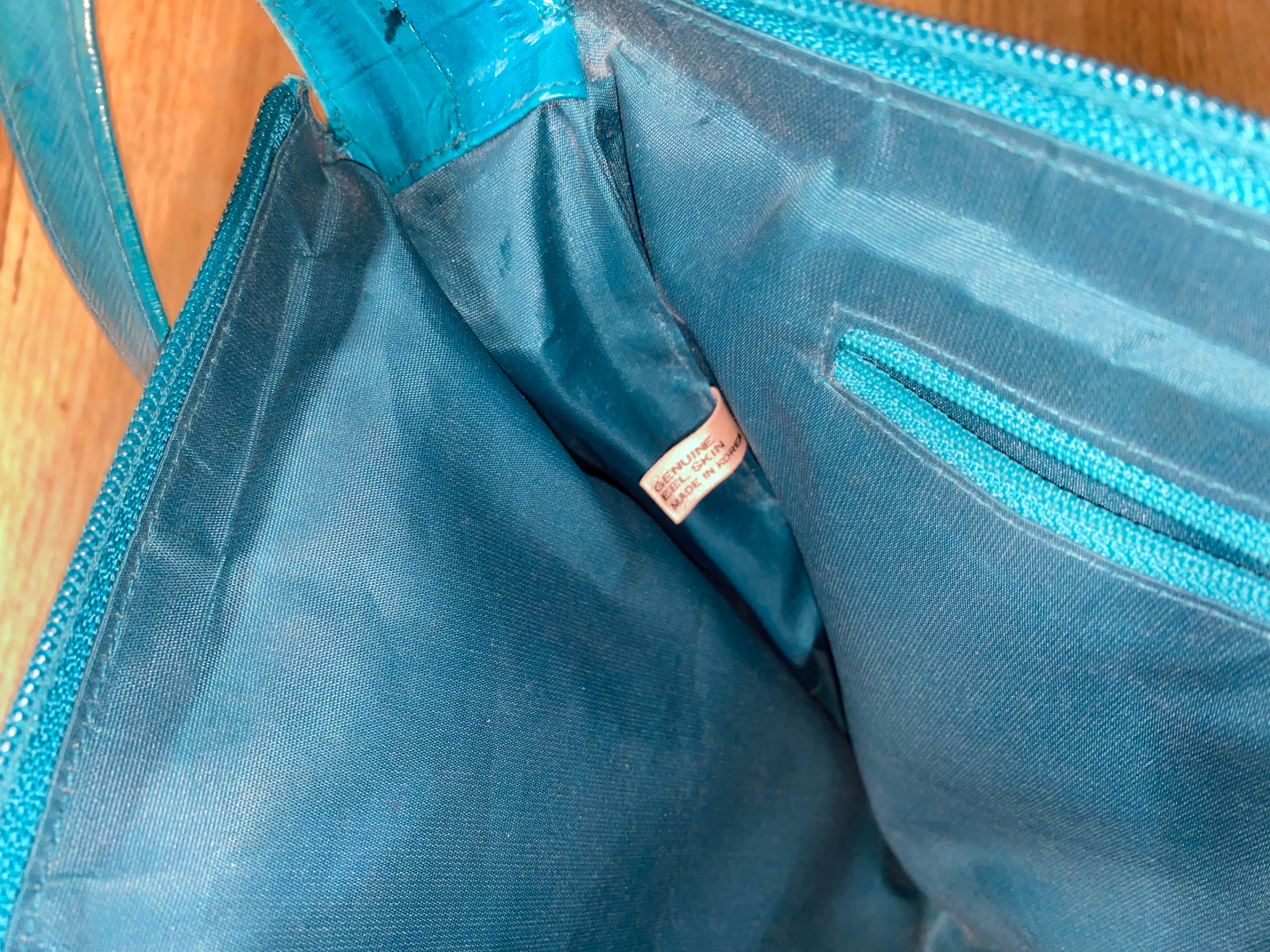 Vintage Electric Blue Eel Purse