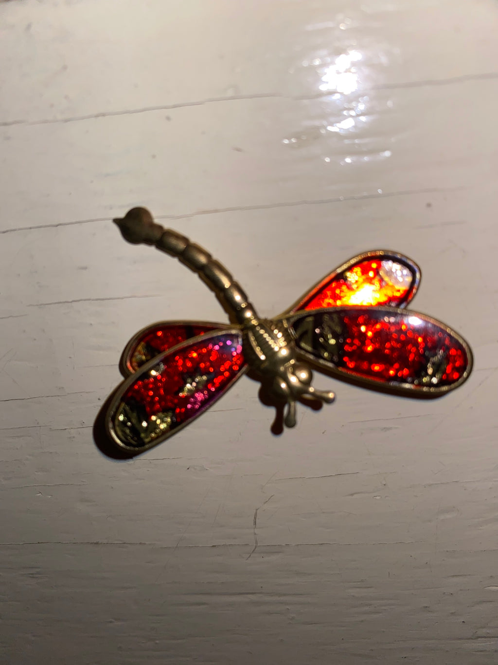 Vintage Enamel Dragonfly Pin