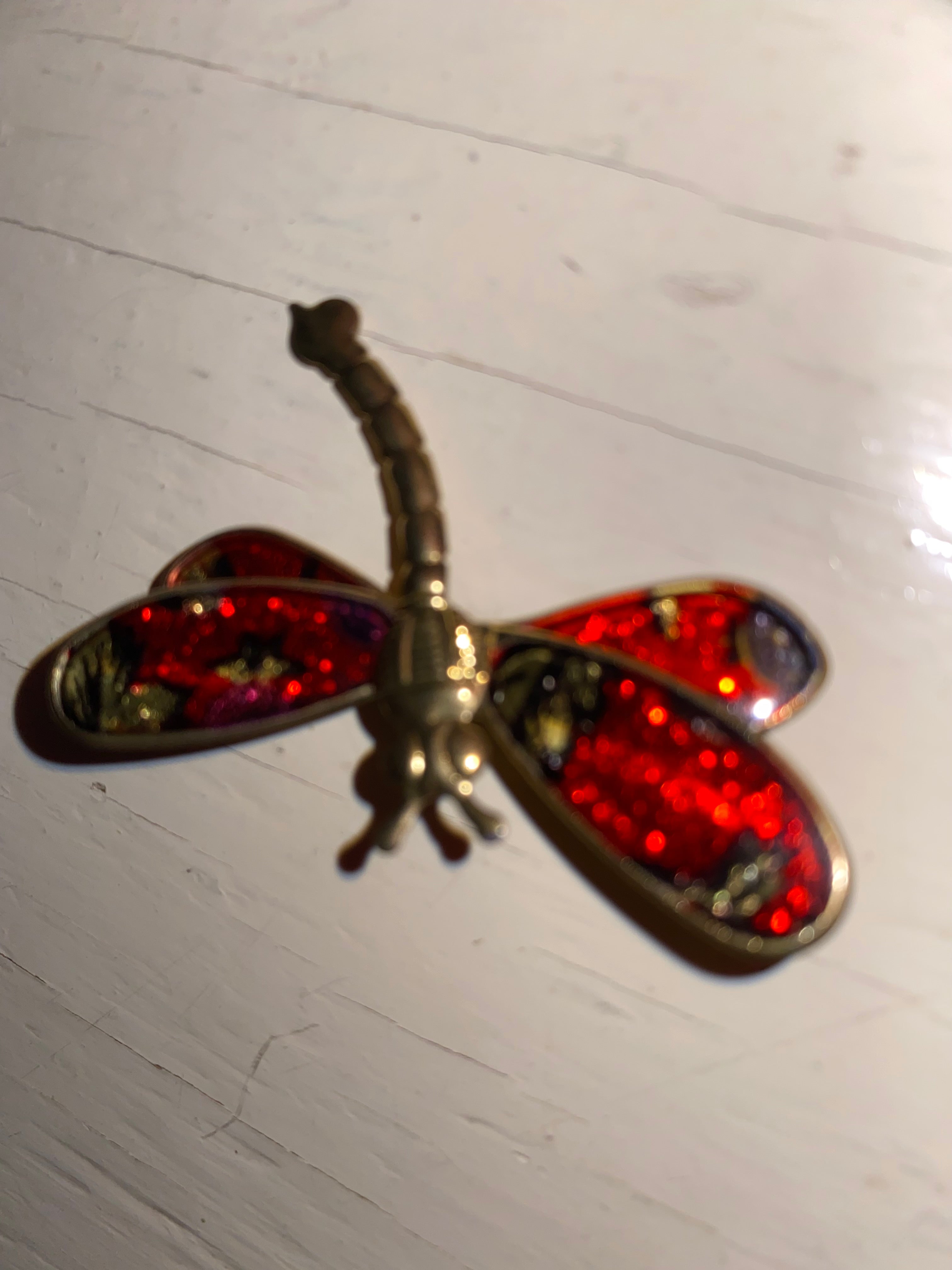 Vintage Enamel Dragonfly Pin
