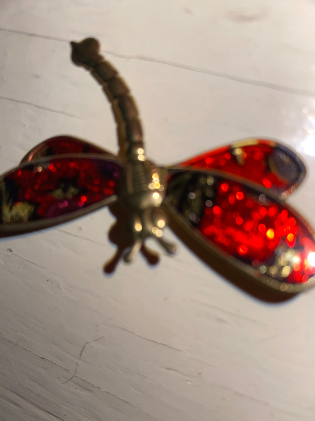 Vintage Enamel Dragonfly Pin