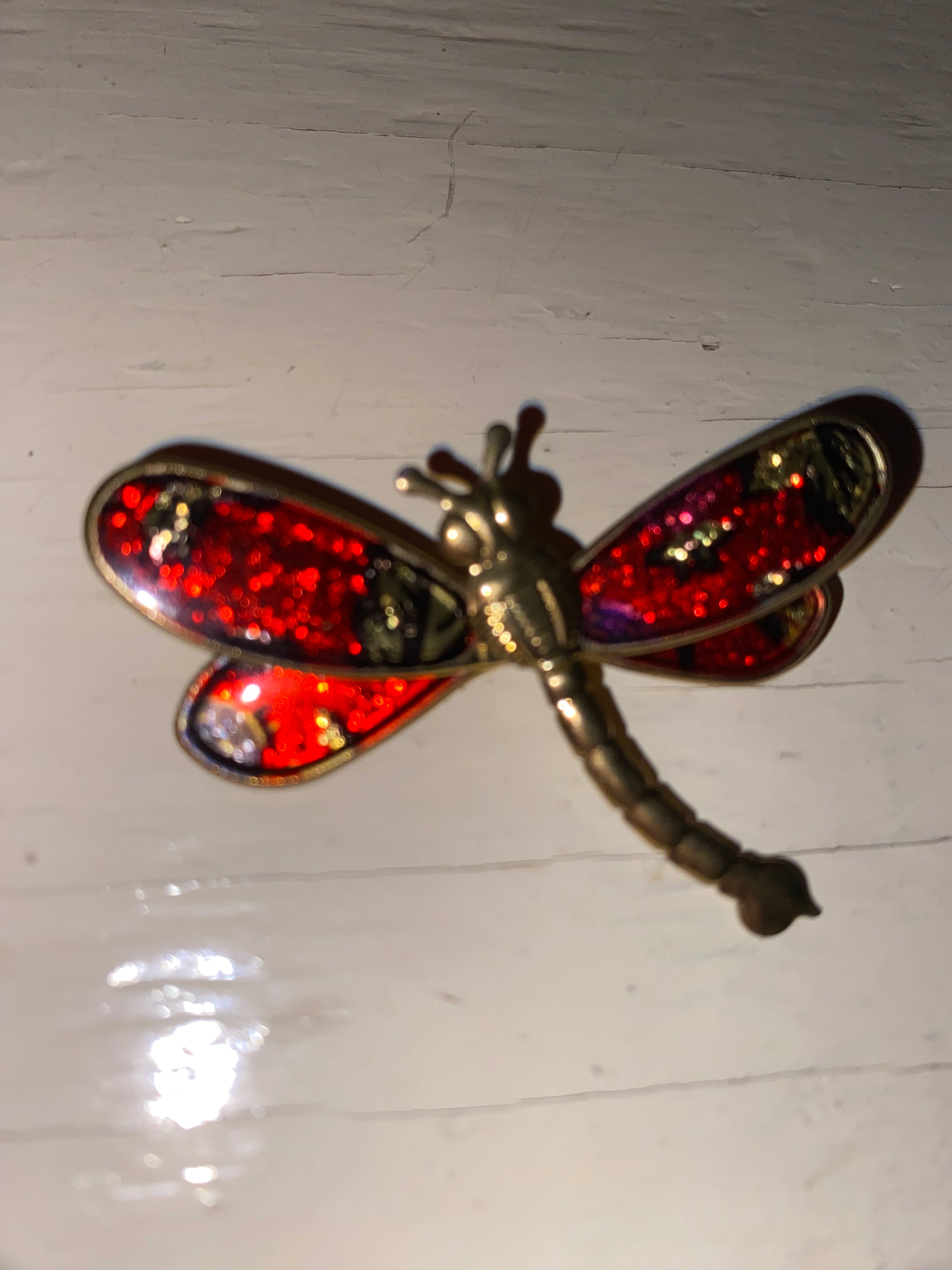 Vintage Enamel Dragonfly Pin