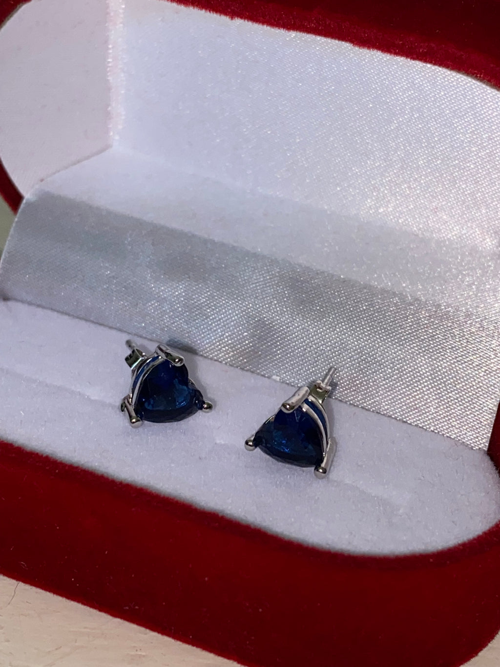 .925 Blue Glass Necklace and Earring Set