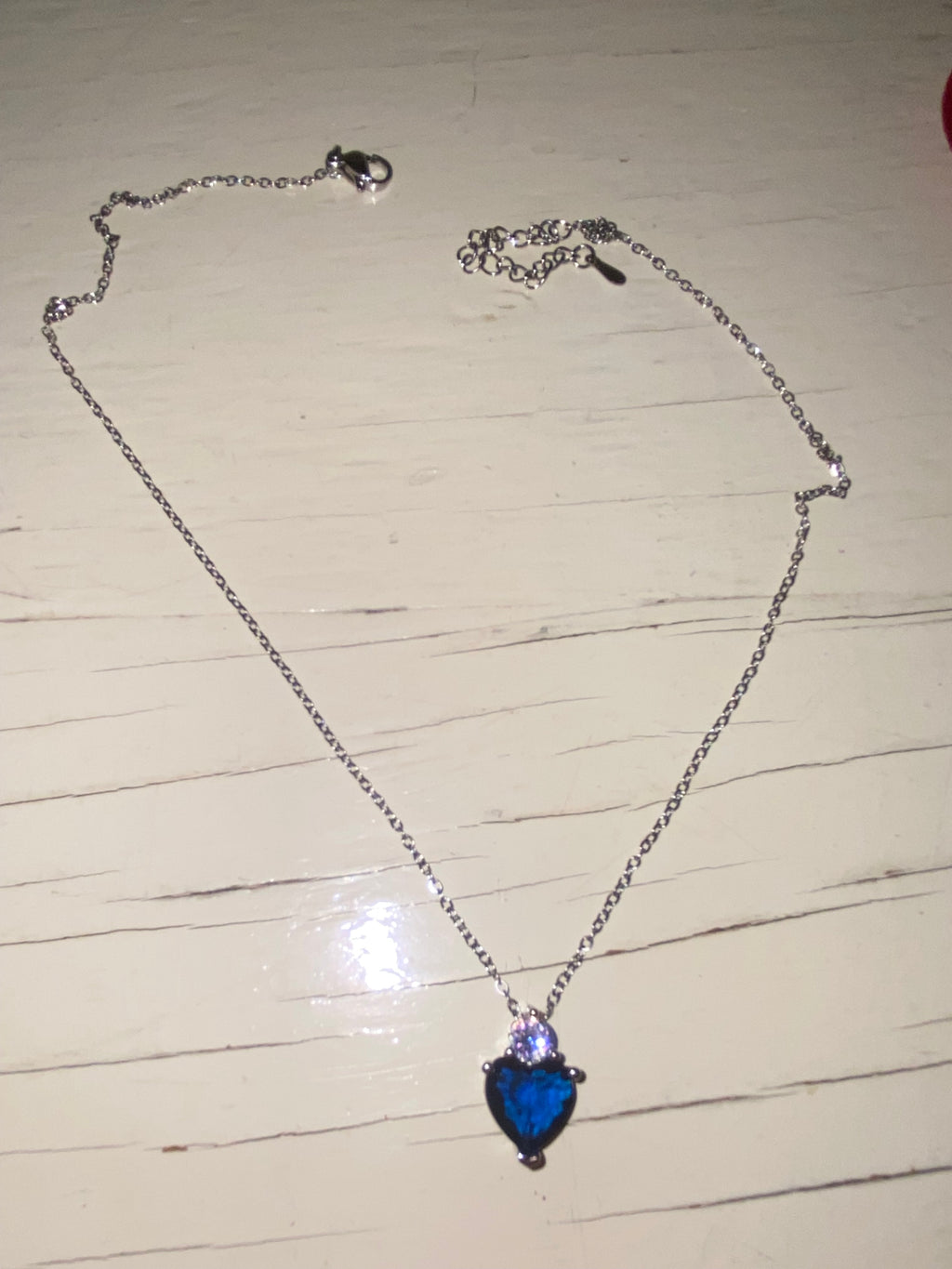 .925 Blue Glass Necklace and Earring Set