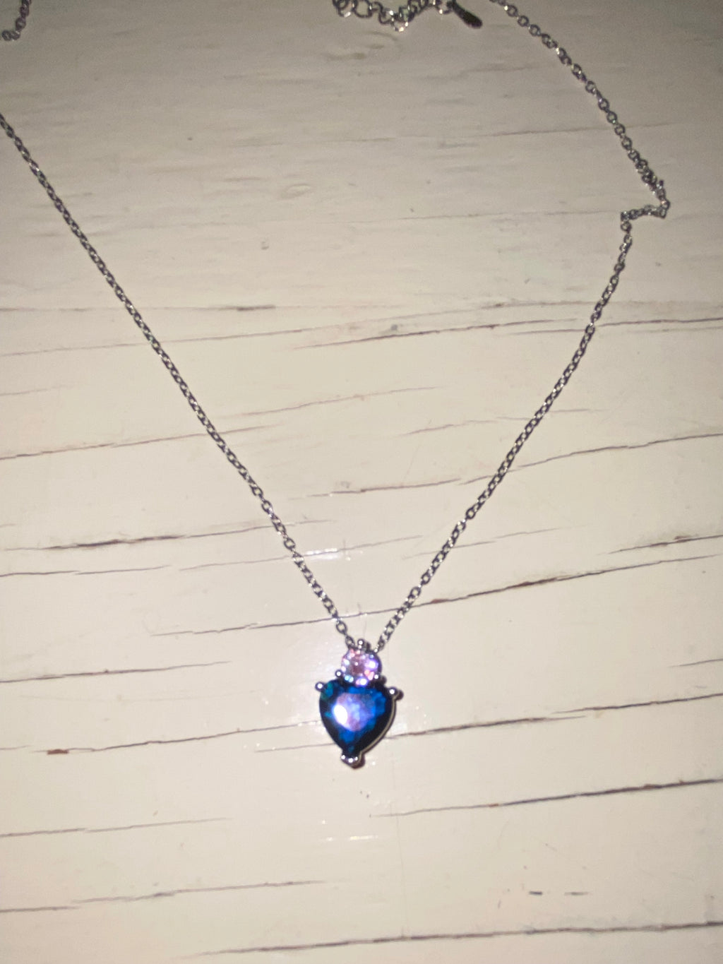.925 Blue Glass Necklace and Earring Set