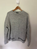 Off White Mohair Blend Sweater