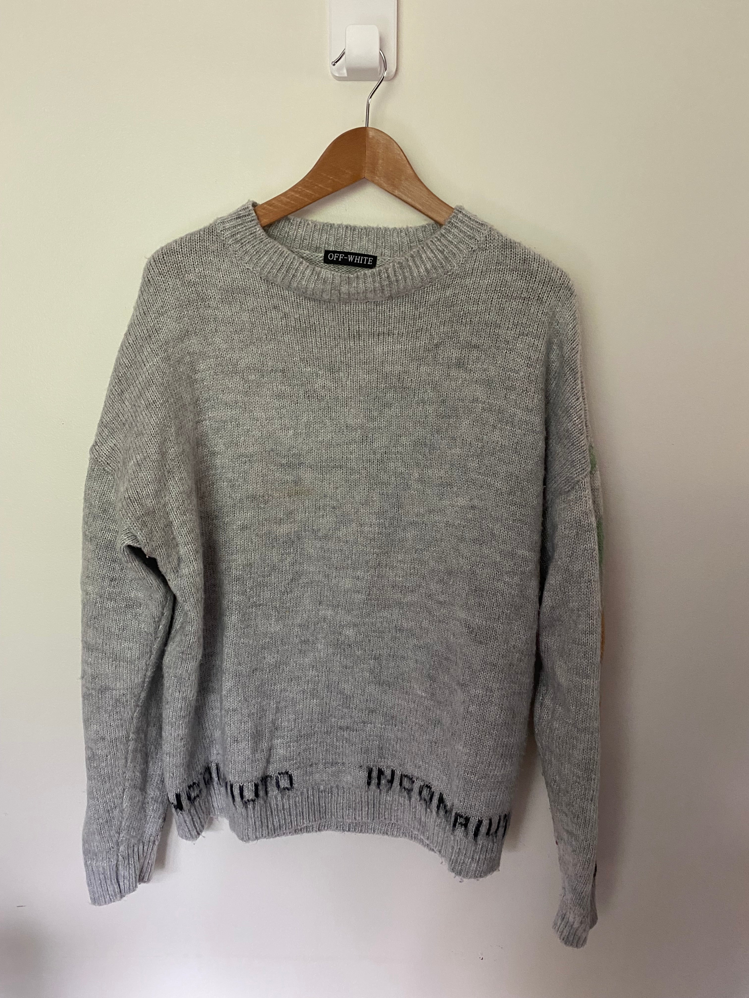 Off White Mohair Blend Sweater
