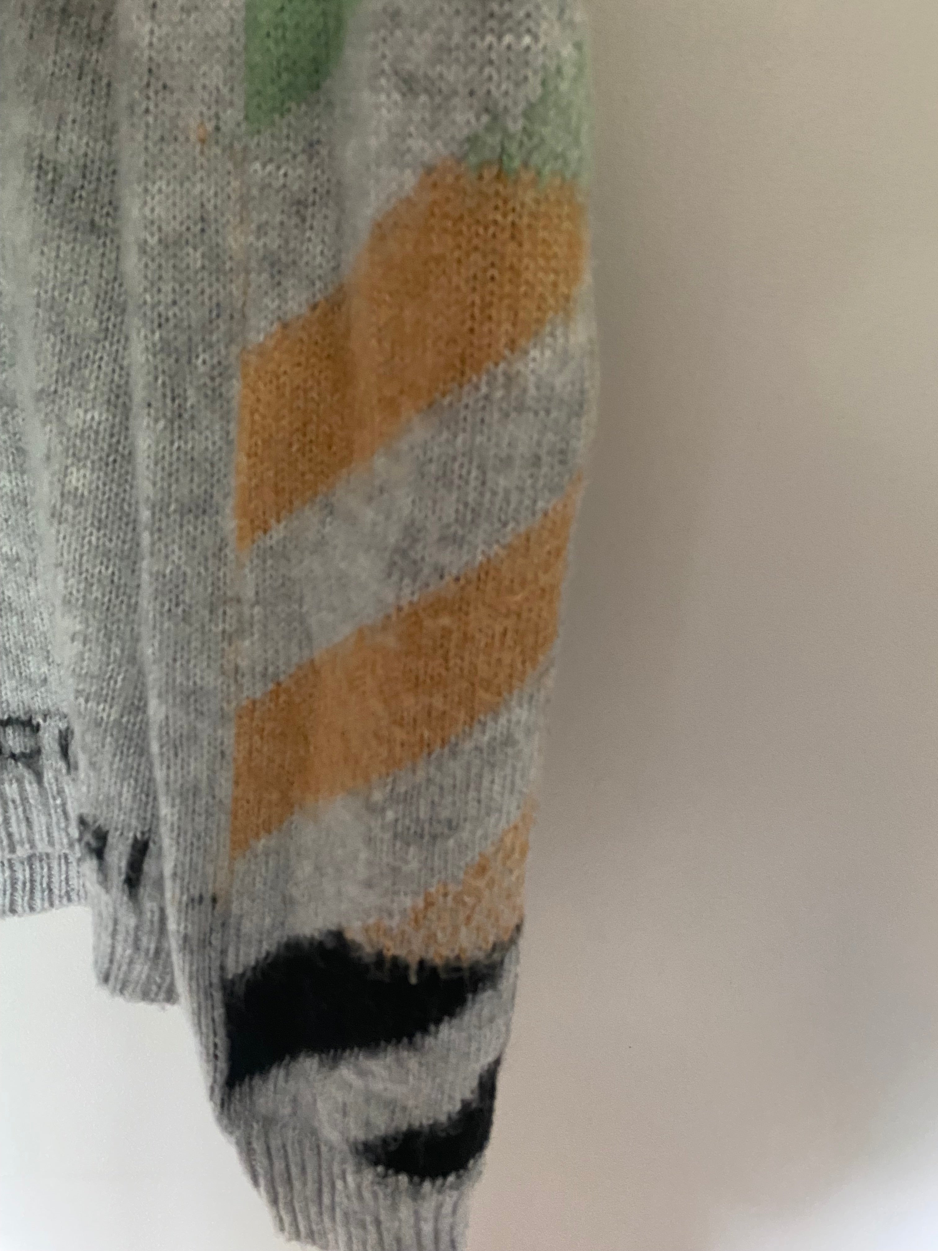 Off White Mohair Blend Sweater