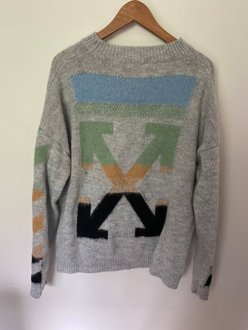 Off White Mohair Blend Sweater