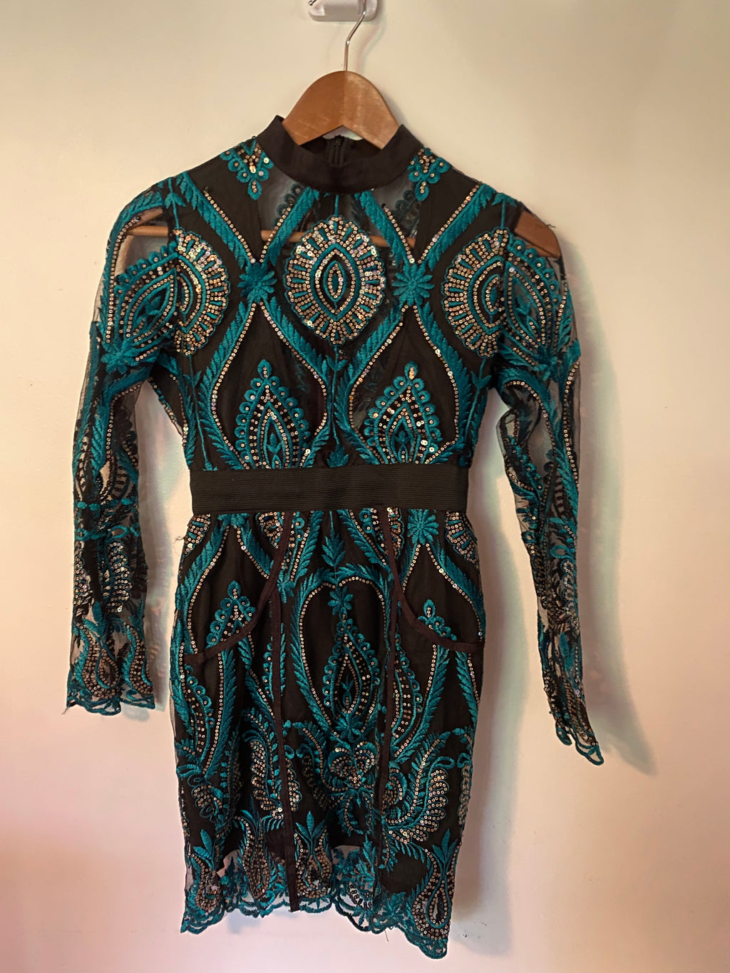 CBR Lace and Sequin Embellished Dress