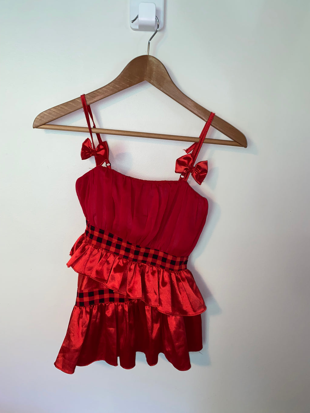 Vintage Handmade Red Coquette Tank Top