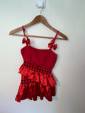 Vintage Handmade Red Coquette Tank Top
