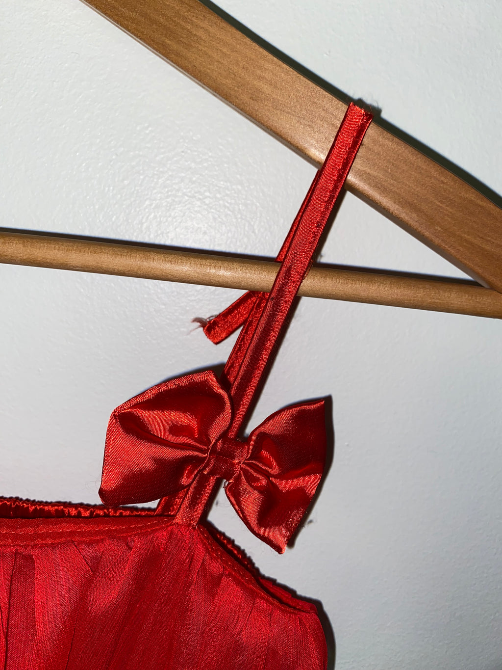 Vintage Handmade Red Coquette Tank Top
