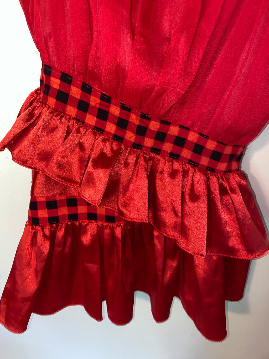 Vintage Handmade Red Coquette Tank Top