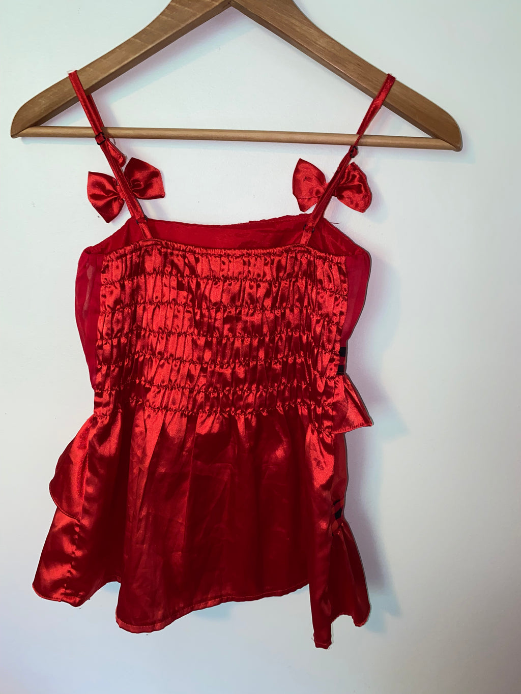 Vintage Handmade Red Coquette Tank Top