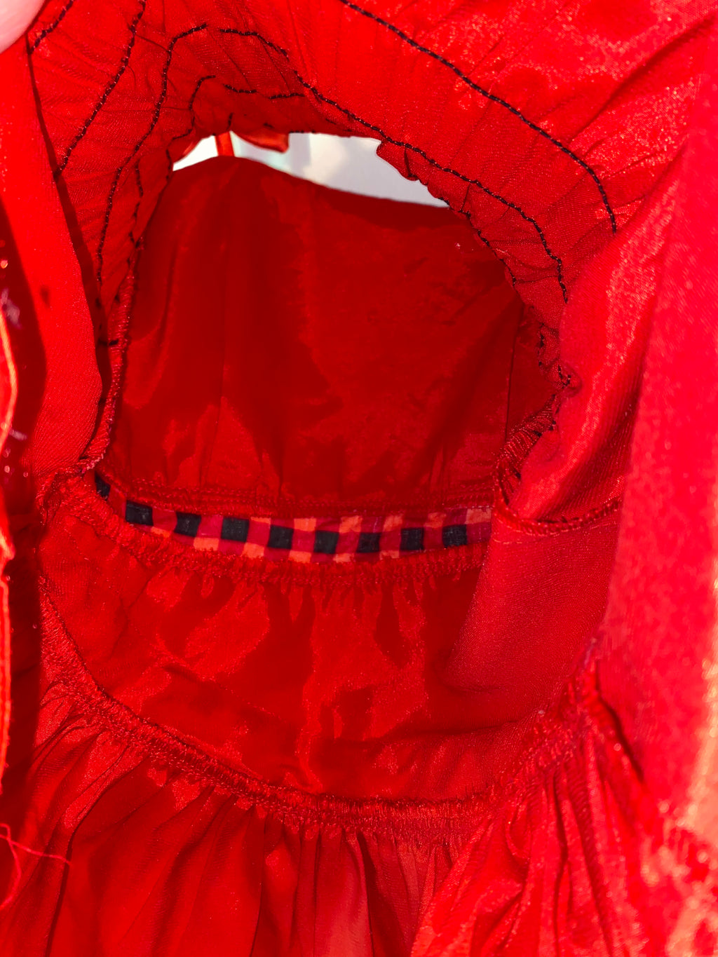 Vintage Handmade Red Coquette Tank Top