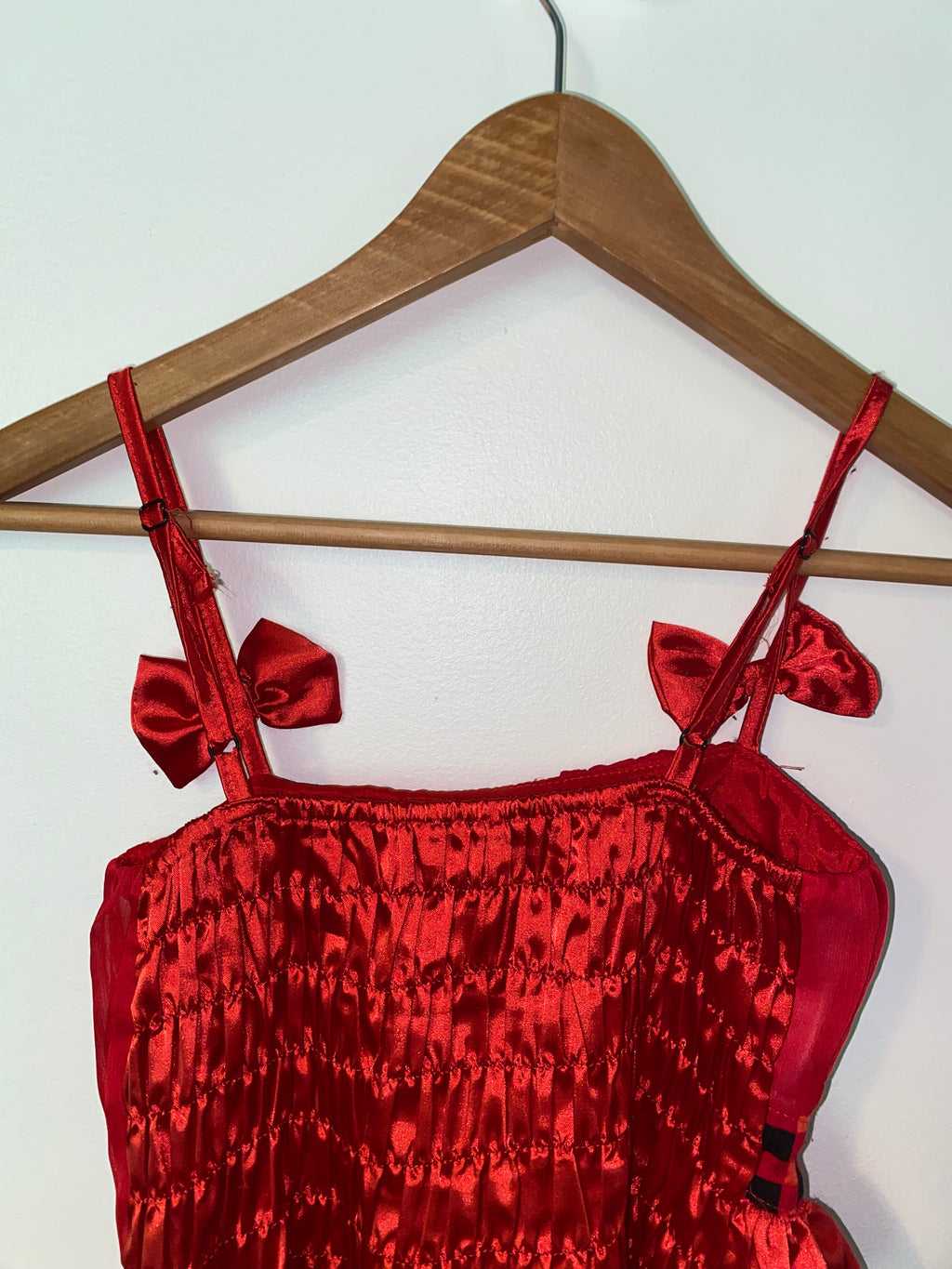 Vintage Handmade Red Coquette Tank Top