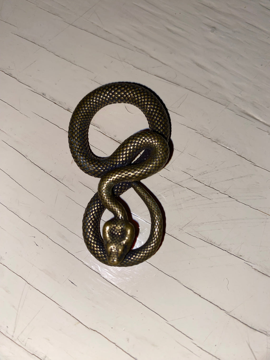 Vintage Brass Snake Pendant