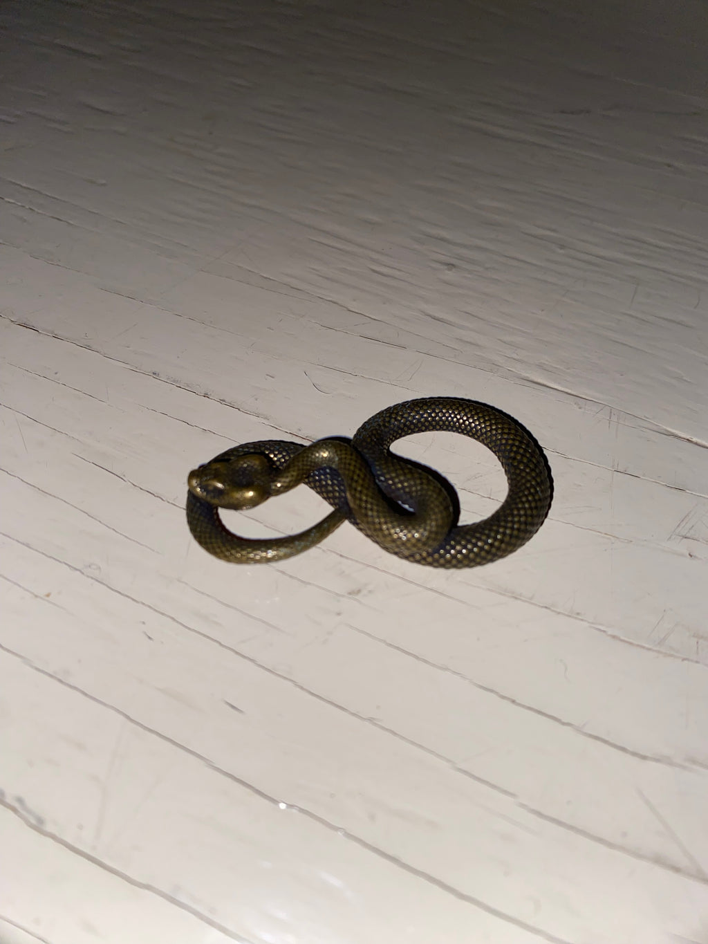Vintage Brass Snake Pendant