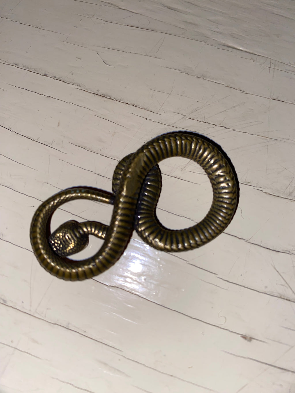Vintage Brass Snake Pendant