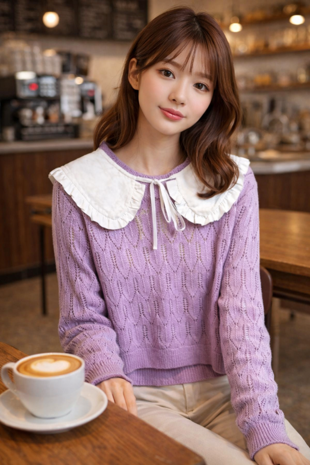 Mohair Sweater with Collar