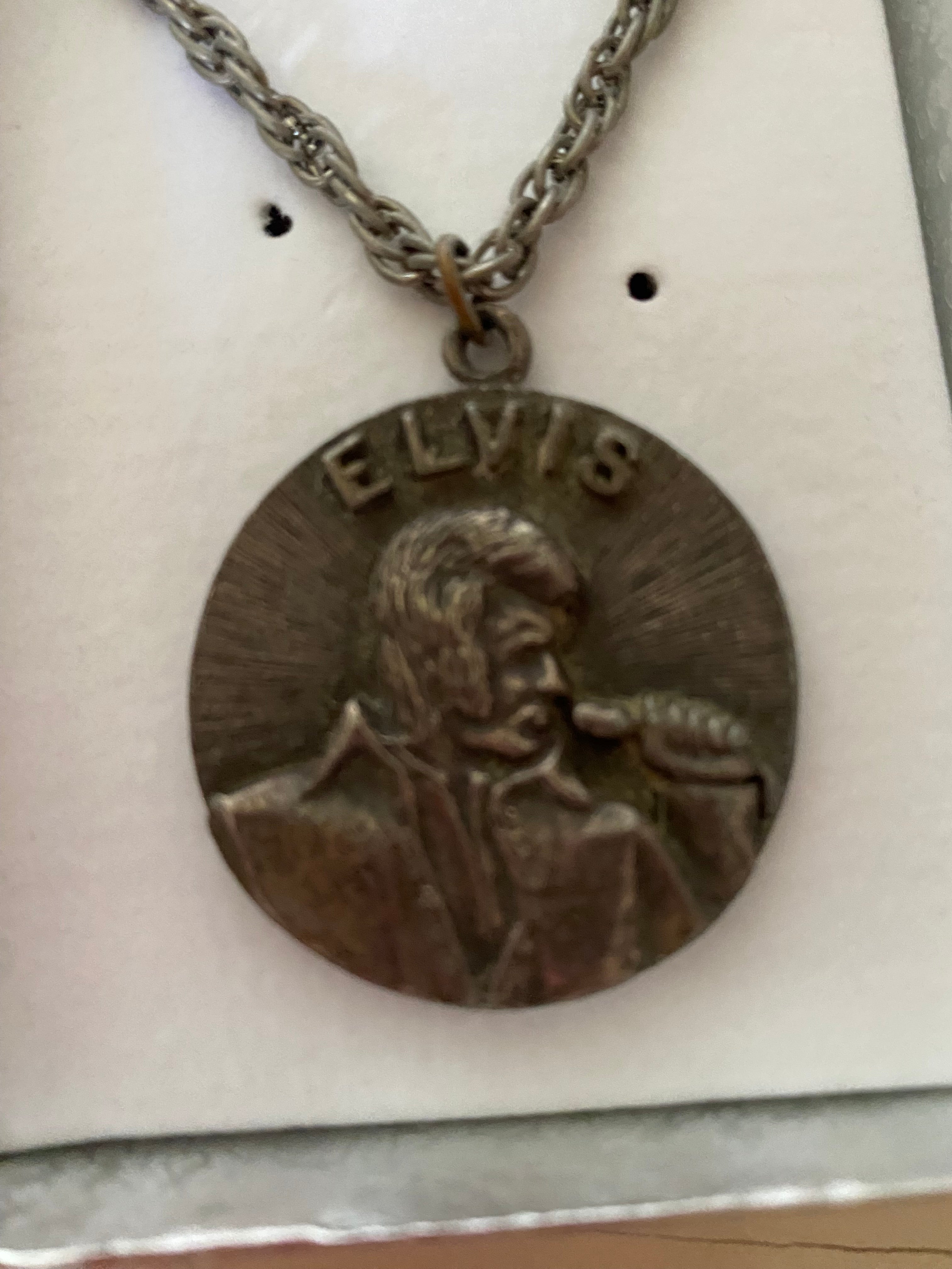 Vintage Elvis Pendant on Chain