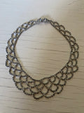 Vintage Rhinestone Scalloped Necklace