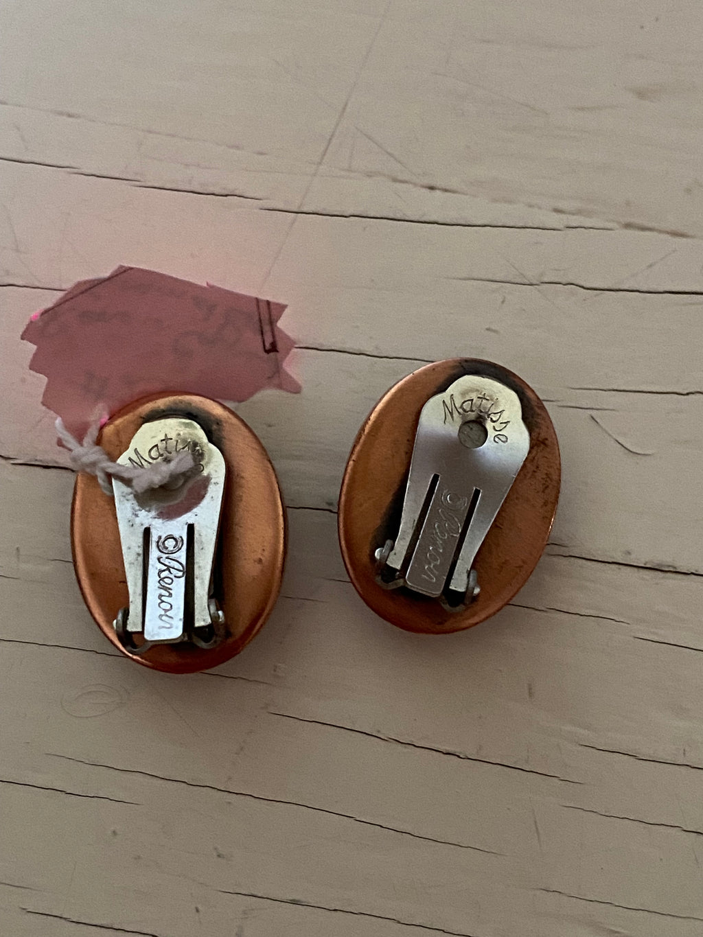 Vintage Renoir Matisse Clip On Earrings
