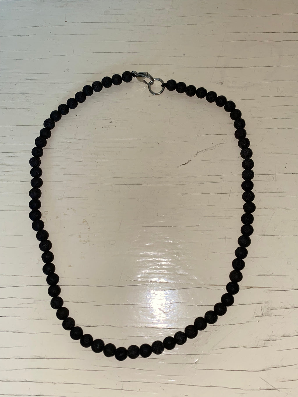 Volcanic Rock Beaded Necklace