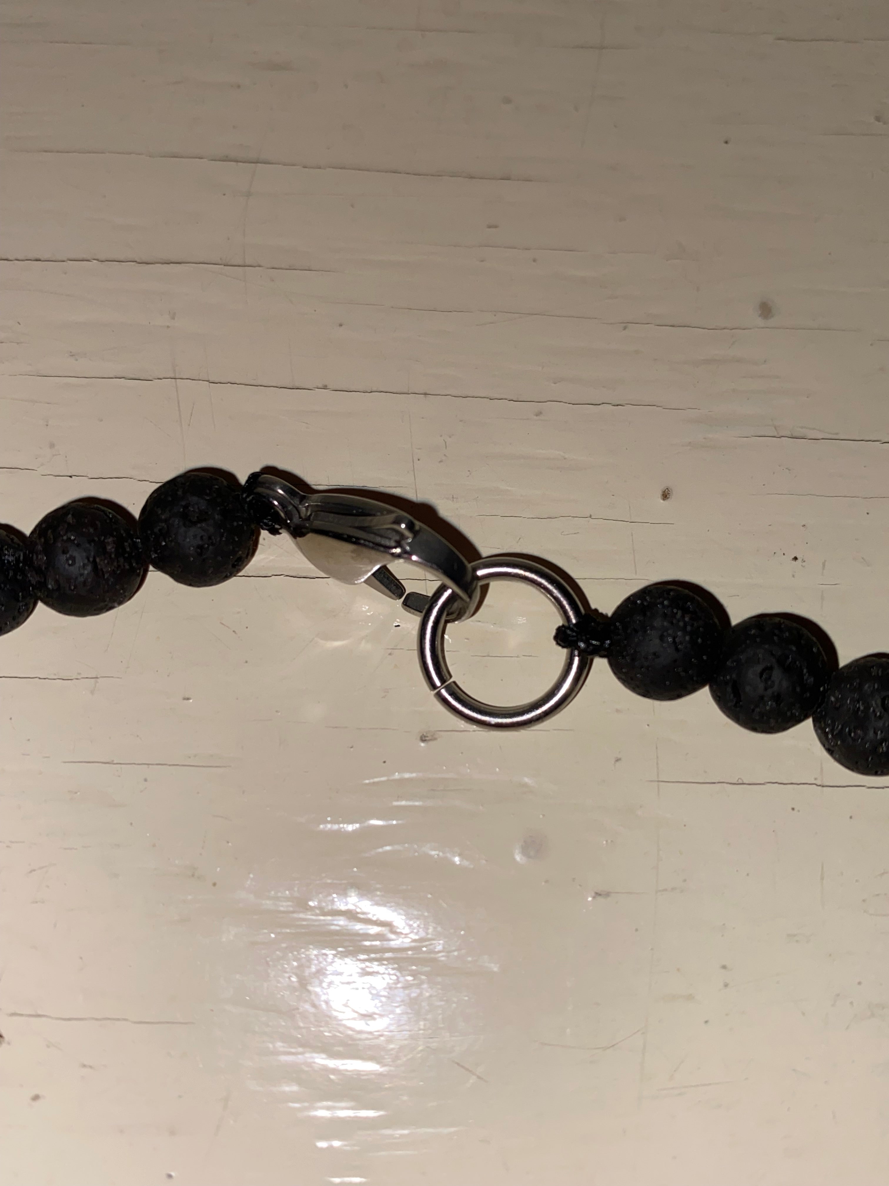 Volcanic Rock Beaded Necklace
