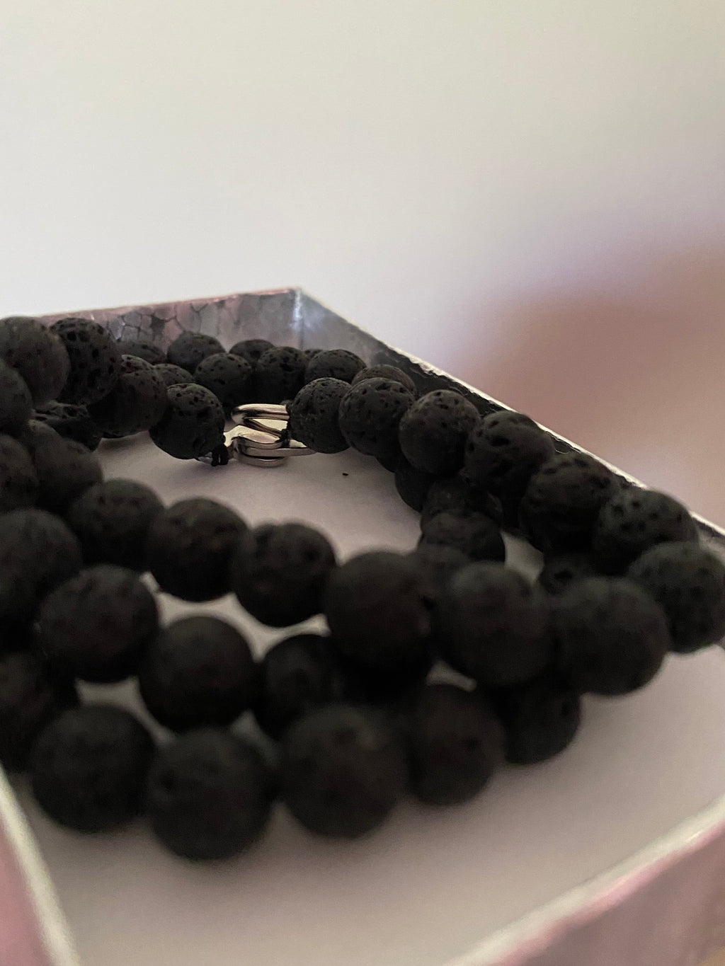 Volcanic Rock Beaded Necklace