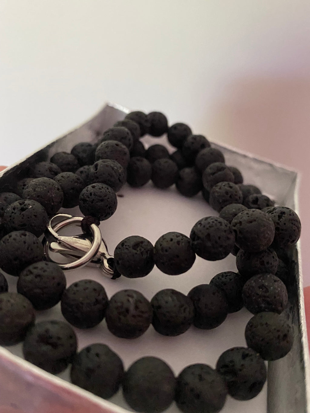 Volcanic Rock Beaded Necklace