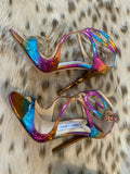 Jimmy Choo Panama Rainbow Snakeskin Stilettos
