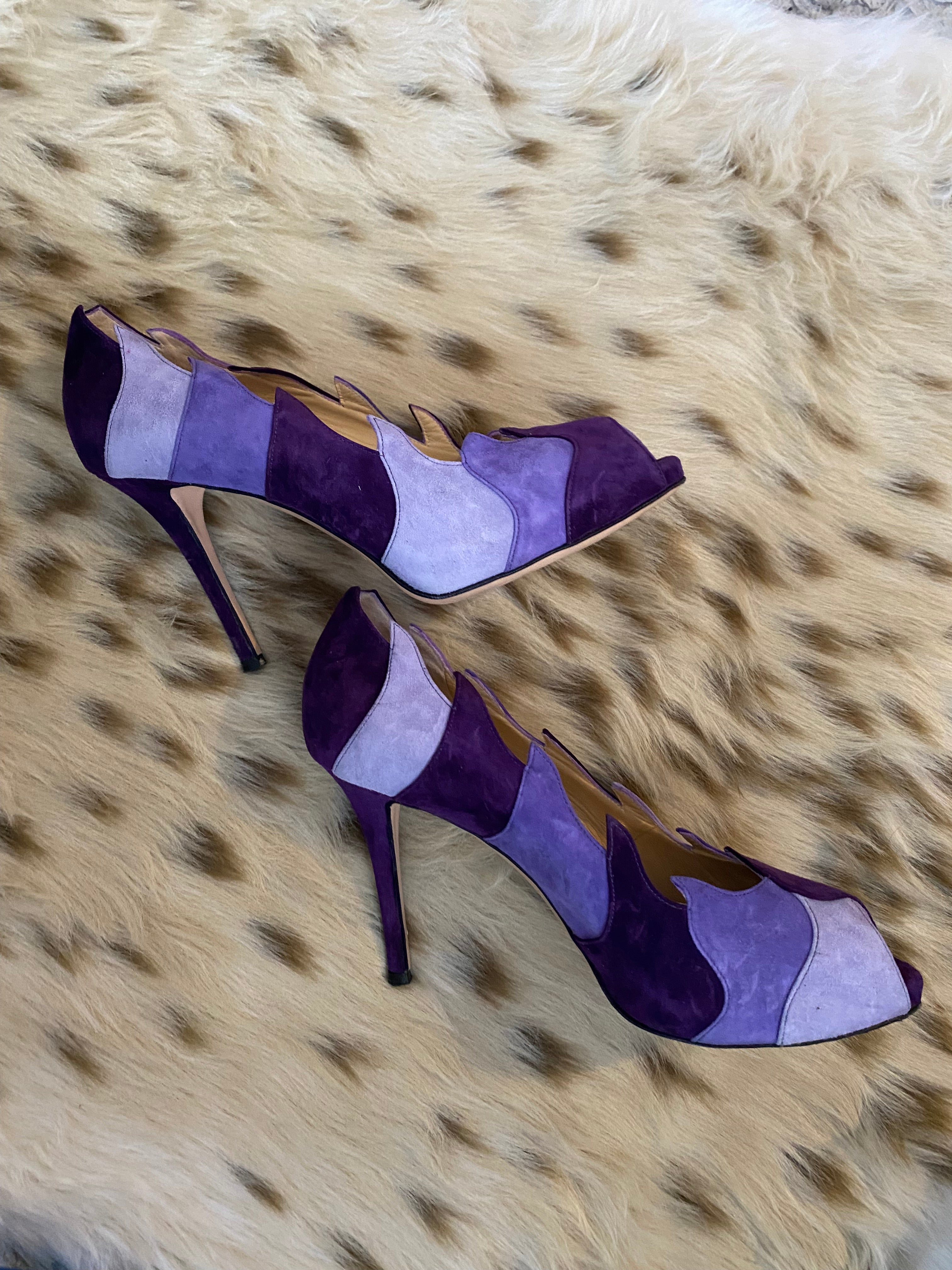 Gianmarco Lorenzi Suede Flame Shoes 37