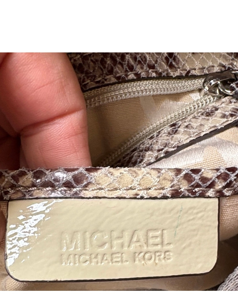 Michael Kors Hamilton Snakeskin Satchel Purse