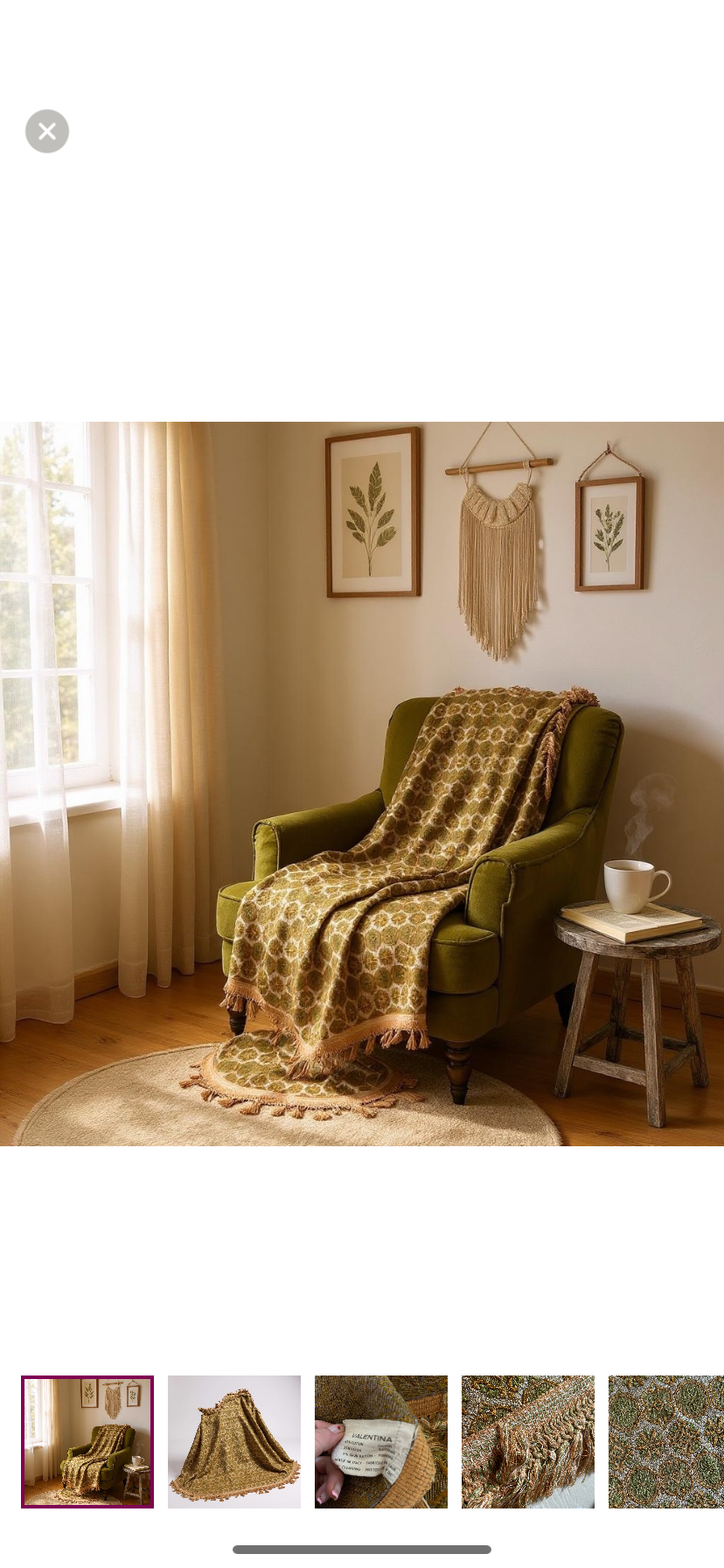 Vintage Valentina Maximalist Spun Tapestry Style Blanket