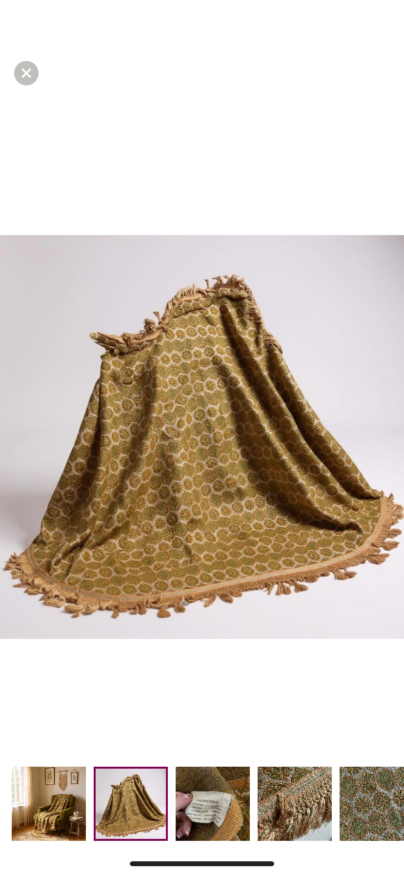 Vintage Valentina Maximalist Spun Tapestry Style Blanket