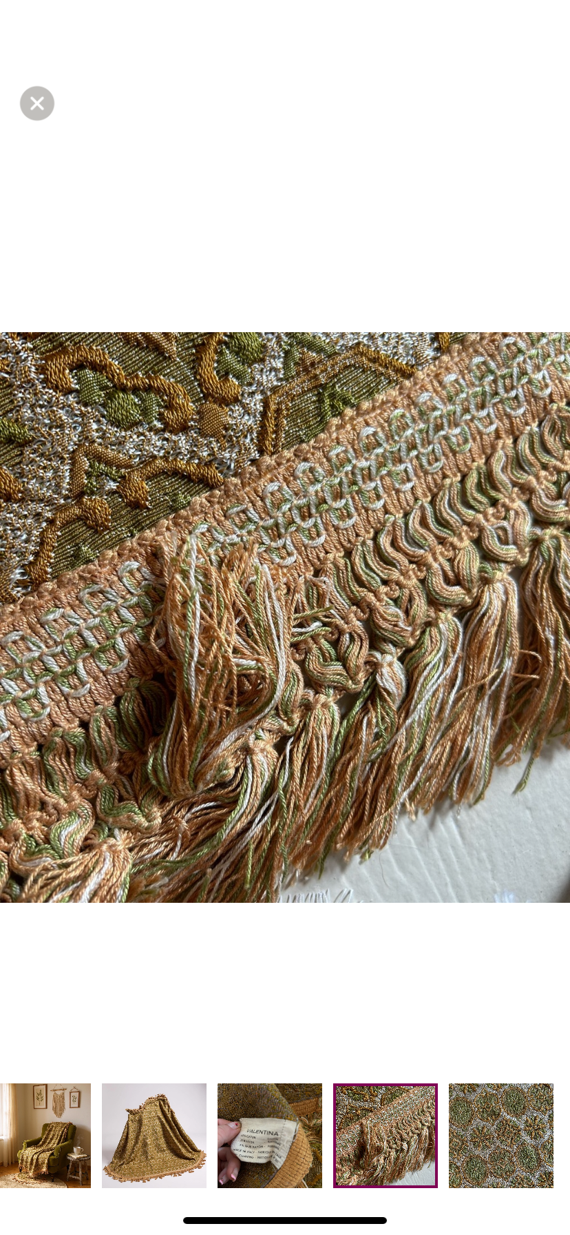 Vintage Valentina Maximalist Spun Tapestry Style Blanket
